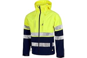 WORKTEAM CREATING STYLE AT WORK WORKTEAM Chaqueta Softshell Alta Visibilidad Repelente al agua Corta Vientos y Térmica, Unisex