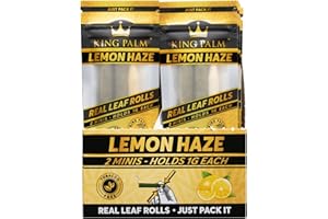 JUSTSMOKE.ME King Palm | Lemon Haze | 2 Flavoured Pre Rolls | (Minis) Holds 1.g