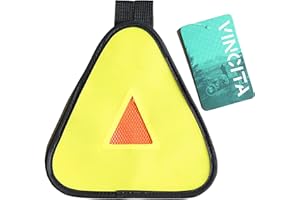 Vincita Symbole de rendement réfléchissant avec Sangle Velcro - Réflecteur de sécurité pour Porte-vélos, Sac à Dos, Porte-Voiture - Accessoires réfléchissants pour vélo