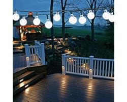 Solar Garden Lights Outdoor, 50 LED 7M/24Ft Solar String Lights Waterproof 8 Modes Indoor/Outdoor Fairy Lights Globe for Gard