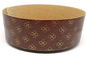 DREAM' S PARTY PANETTONE 1,5 kg Basso - 10 Pezzi - Pirottino monouso in Carta da Forno 1500 gr - Ideale per Panettoni, Panettone Gastronomico, Dolci Natalizi, Pan brioche, Pan Dolce ECC. [DREAM'S Party]