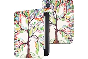 DMluna Custodia per Kobo Clara Colour/Clara BW/Clara 2E, Tolino Shine Colour/Shine 5/4, Cover Protettiva Funzione Auto Wake/Sleep, Pelle Sintetica Premium, Antigraffio, Anticaduta, Albero dell'Amore