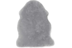 Ibena Parkano Baby Lammfell grau – kuschelweiches Schaffell verschiedene Größen, Naturfell groß ökologisch gegerbt ca. 80-90 cm