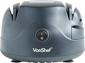 VonShef Electric Two Stage Knife Sharpener with Screwdriver Sharpening Port &amp; Scissor Groove