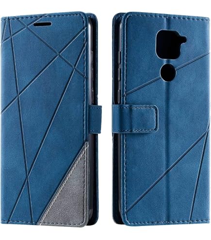 SONWO Cover per Xiaomi Redmi 9, Flip Caso in PU Pelle Case Cover Portafoglio Custodia per Xiaomi Redmi 9, [Kickstand] [Slot per Schede], Marrone