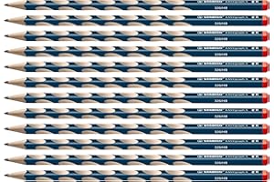 STABILO EASYgraph S - Matita Ergonomica triangolare Sottile - per Destrimani - Petrolio - Confezione da 12 - Gradazione HB