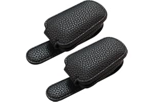 Gbivbe Porte Lunettes pour Voiture, 2 Support Lunettes pour Voiture de Soleil pour Véhicule, Magnétique Clip de Support de Lunettes de Visière (Noir)