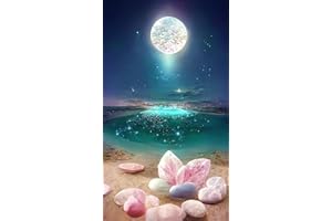 Taasmoog 5D Diamond Painting Kit Completo, 5D DIY Diamond Painting Kit Completo, Pittura Diamante Strass Ricamo a Punto Croce Painting per Decorazioni Casa(Stelle di Fantasia) (Bianco)