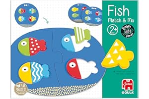 Goula Fish Mix & Match-Un Primo Gioco educativo e di logica sui Colori per Bambini dai 2 Anni, Multicolore, 53476
