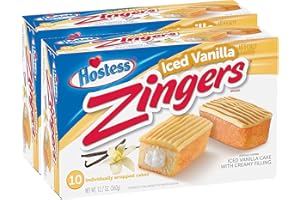 Hostess Zingers Iced Vanilla Cake, 360 ml, 10 Stück (2 Stück)