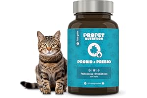 PROPET NUTRITION Probioticos Gatos + Taurina + Malta para Gatos. Triple Acción. 5 mil Millones UFC. Óptima Salud Intestinal. 120 Comprimidos. Impulsa Bienestar General. 11 Cepas. Enriquecido con Vitaminas