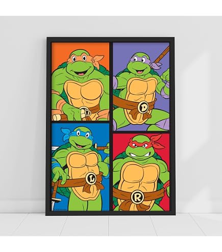 Grupo Erik - Lot De 2 Mini Posters 52x38cm Tortues Ninja | Déco Murale Officielle, Affiche Tales Of The Teenage Mutant Ninja Turtles