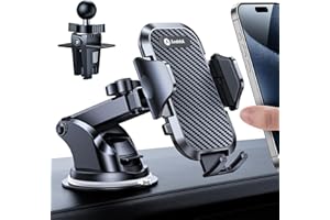 andobil Car Phone Holder, [ More Stable & Never Wobble] 3 in 1 Mobile Phone Holder for Car Windscreen Car Phone Mount Air Vent Dashboard Car Cradle for iPhone 15/14/13/12/11 Samsung and All Cars