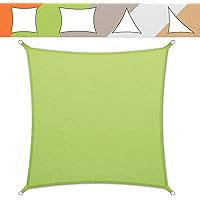 casa pura Sonnensegel wasserabweisend imprägniert | Testnote 1.4 | quadratisch, 3x3m | UV Schutz | viele Farben (grün)