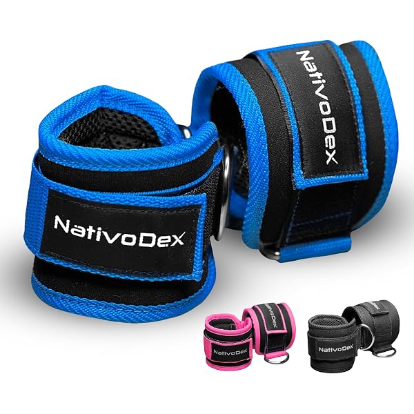 Cavigliere Fitness, Set Da 2 Pezzi Con Moschettone, Regolabili, Antiscivolo, Per Allenamento Gambe E Glutei