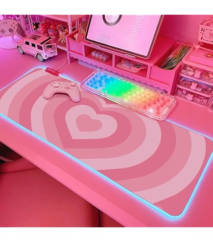 BUBELS RGB Gaming Mouse Pad PC XL Large Extended Glowing Led Light Up Mouse Mat Non Slip Rubber