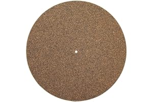 WAUDIO Premium Rubber Cork Turntable Mat - Audiophile 3mm Antistatic Slipmat for LP Vinyl Record Player