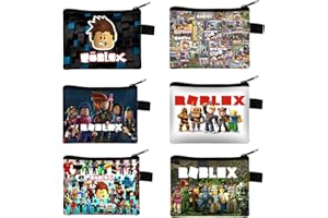 WKXINXUAN Roblox Cartera Hombre, 6 Pcs Roblox Carteras de Dibujos, Roblox Niños Billetera, Roblox Anime Cartera, Roblox Monedero Chico Carteras, Roblox Juego Dibujos Animados Monedero Regalos para Fans
