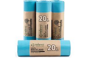 Relevo 60 stycken soppåsar 20 l – 100% återvunna soppåsar