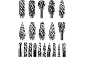 Sworker 20 st hårdmetallborrkronor set, kompatibel med Dremel 1/8 tum skaft, 20 st formslipmaskin roterande verktyg rasp bits