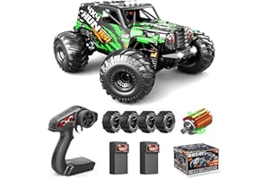 Womaqu Macchina Telecomandata Professionale 1:14 per Adulti e Ragazzo 1:14 4WD RC Auto Fuoristrada ad Alta Velocità 40+ KM/H, con 2 Batterie Ricaricabili 7.4V 1300mAh, 2 set di pneumatici