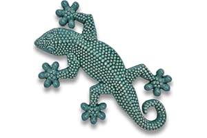 Toocook Animali marini in ceramica naturale o smaltata per Decorazione Murale e Arredo Casa, Realizzati Artigianalmente, Idea Regalo Made in Italy (Geco acqua marina)