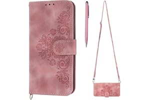 TOUCASA Funda con Cuerda para Samsung Z Fold 3 5G, Piel Carcasa con Colgante Libro, Soporte Plegable Tapa Flip de PU Cuero Magnético Protección con Colgante Correa de Cuello Cadena Cordón (Rosa)