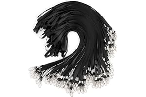 Segus Correa para el Cuello para Llaves, Cordones de Insignia para Cuello, 100 Piezas Lanyards de Imitación de Nylon con Mosquetones de Metal Resistente, para Tarjetas de Identificación, Oficina