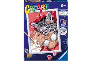 Awesocrafts - Kit Per Dipingere I Numeri, Motivo: Gatto Sulla Spiaggia, Per Adulti E Bambini, 40 X 50 Cm - 3
