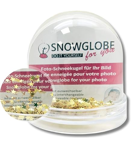 Boule à Neige Personnalisée 9cm Avec Photos, Neige Et Paillettes - Idée Cadeau Originale Boule à Neige Personnalisée 9cm Avec Photos, Neige Et Paillettes - Idée Cadeau Originale