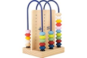 small foot 10844 Boulier petit format "Educate" en bois, avec perles pour addition et soustraction, à partir de 6 ans