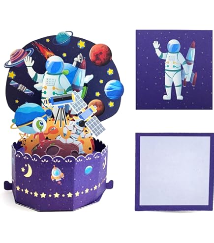 Second Nature 3D Pop Up Birthday Card - Space