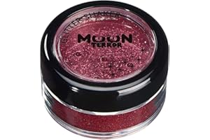 Moon Terror Shakers à paillettes d’Halloween | Maquillage SFX, Festival Glitter pour le visage, le corps et les cheveux, maquillage à effets spéciaux, Red Blood, 5 g