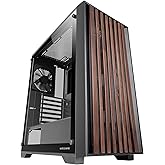 Mars Gaming MC-WOOD, Boîtier PC ATX, Panneau Avant en Bois, Panneau Latéral en Verre Trempé, Ventilateur FDB 120mm, Watercool