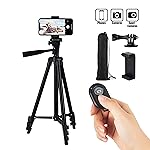 Hitchy Treppiede Smartphone Cellular 51 Pollici 130cm Alluminio Leggero Cavalletto per Telefono per Iphone/Samsung/Huawei...