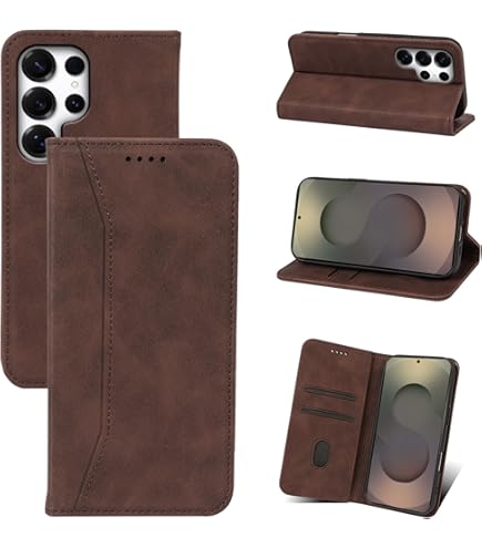Jasonyu Funda Para Xiaomi Poco X7 Pro,Cuero PU Carcasa,Tipo Libro Flip Case Con Tarjetas Y Cartera,Soporte Plegable,Cierre Magnético,Capa (Marrón