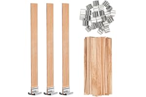 VABNEER 50 Stücke Docht für Kerzen Holz Kerze Docht Kerzen Dochte für Kerzenherstellung DIY Handwerk 13 x 130mm