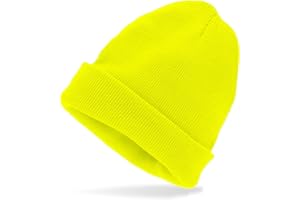 W WIDMANN Milano Party Fashion - Beanie Mütze für Erwachsene, Strickmütze in Wolloptik, Wintermütze, 80er Jahre Mottoparty, Karneval