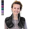 Qomfor Wheat Bags Microwavable Neck and Shoulder (1.5kg) - Heavy Lavender Heat Pads for Neck, Shoulder, Back Pain, Period Pain, and Stress Relief - Durable, Soothing Microwave Heat Pad (Dark Grey)