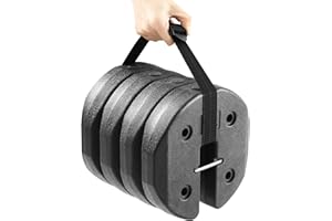 ABCCANOPY Gewichte, Baldachin, Pavillon, Regenschirm, Gewichte mit Stahlklemme und Tragegurt, 12,5 kg, 4 Packungen