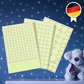 Paraboo estrellas luminosas para cielo estrellado [452 pzas.] | Pegatinas fluorescentes para techo y pared, brillante Decorac