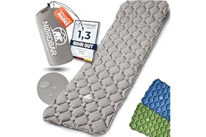 ‎NORDBÄR NORDBÄR® Camping Isomatte aufblasbar & Ultraleicht | Iso Luftmatratze kleines Packmaß für Camping, Outdoor & Zelten | Campingmatte, Schlafmatratze, Reisematratze