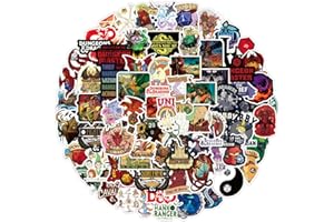 AYODPE 100 PCS Dungeons and Dragons Aufkleber,Vinyl Wasserdicht Aufkleber für DIY Laptop Gepäck Kühlschrank Skateboard Auto Motorrad Fahrrad Phone Dekor Graffiti Aufkleber,Game Stickers Set