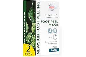 ‎LUMILINE Exfoliating foot peel mask for hard skin, feet peeling socks, baby feet foot peel, foot exfoliant, foot treatment for hard skin, dermatologically tested, 2 pairs (up to size W8/M8.5 EU43)