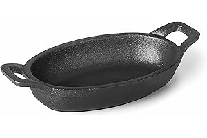 Lacor 25781 Cacerola Oval sin Base Magma, Hierro Fundido, Negro, 15 cm