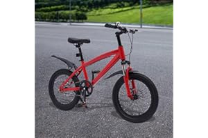OMGGYER Freestyle BMX, bicicletta per bambini, 18 pollici, in acciaio al carbonio, regolabile in altezza, per bambini a partire dai 5 anni, per ragazze e bambini