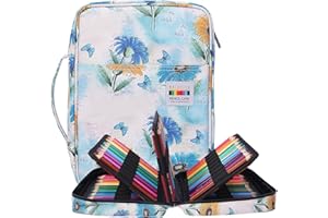 BOMKEE Grande Trousse à Crayons 220 emplacements pour stylos de Couleur - Portable et Pratique - pour Le Dessin, la Peinture, la Papeterie - Étanche - Multicouche - pour Adultes