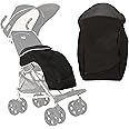 MobiQuip XL Pushchair Accessories, Warm Footmuff, Sleeping Bag, with Fleece Lining, XL Size to Fit XL Stroller, with Easy Fitting, Co-Ordinates with Black Stroller (Sold Separately)