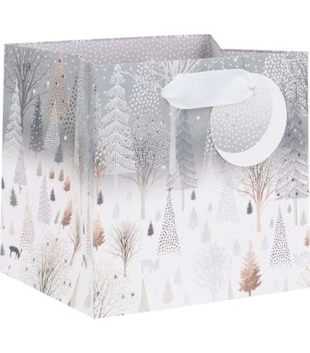 5 Pack Large Square Paper Gift Bags With Handle 30 X 30 X 30cm Gift Tote