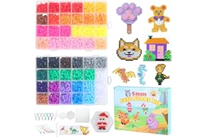 BAFUMIU Set di Perline da Stirare 5200 Pezzi, Set di Perline fai da te, Kit di Fai da Te per Bambini, Perfetto per Attività Creative e Regali di Compleanno